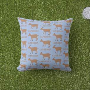 Capricorn Star Sign Goat Patterned Cushion