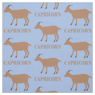 Capricorn Star Sign Goat Patterned Fabric