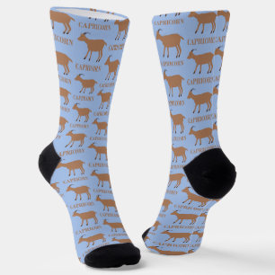 Capricorn Star Sign Goat Patterned Socks