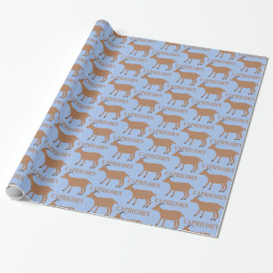 Capricorn Star Sign Goat Patterned Wrapping Paper