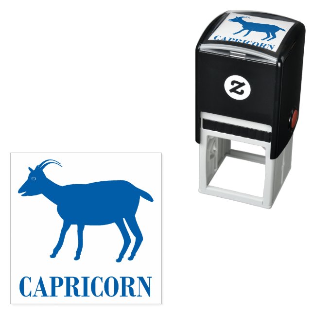 Capricorn Star Sign Goat Self-inking Stamp (In Situ)