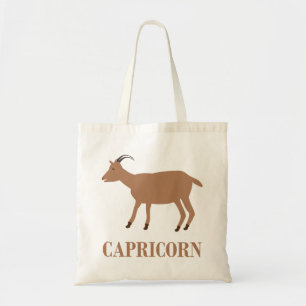 Capricorn Star Sign Goat Tote Bag
