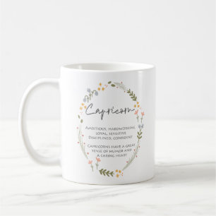 Capricorn Star Sign January Birthday Gift Coffee Mug