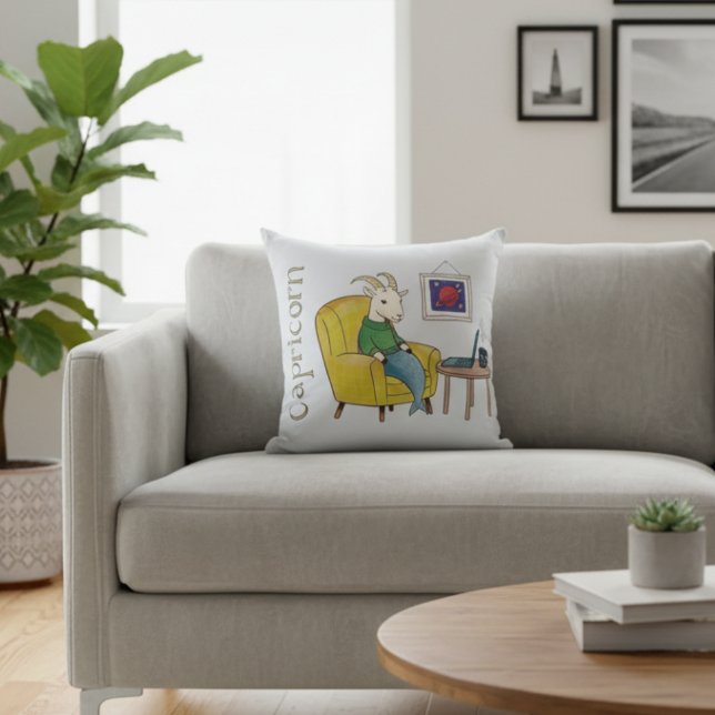 Capricorn star sign Sea Goat zodiac star Cushion (Creator Uploaded)