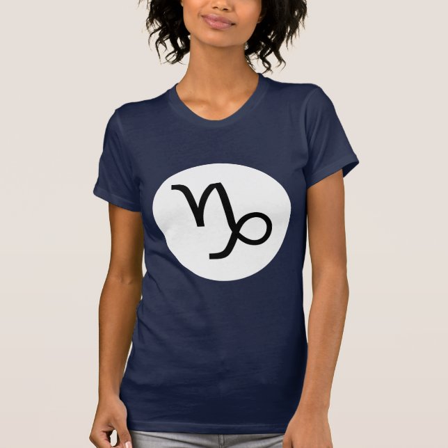Capricorn Symbol - Dark Tee - Customised (Front)