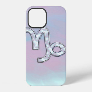 Capricorn Symbol on Mother of Pearl Nacre Decor iPhone 12 Case