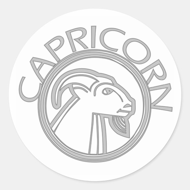 Capricorn the Goat Classic Round Sticker (Front)