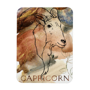 Capricorn the goat zodiac astrology birthday blue magnet