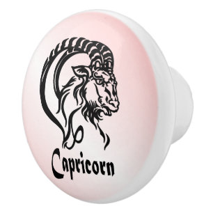 Capricorn the Sea Goat Zodiac Ceramic Knob