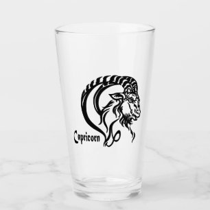 Capricorn the Sea Goat Zodiac Glass
