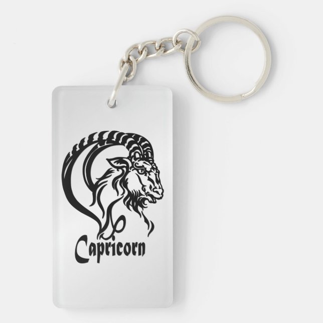 Capricorn the Sea Goat Zodiac Key Ring (Back)
