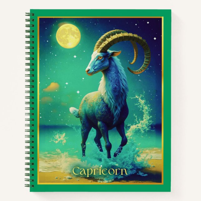 Capricorn the Sea Goat Zodiac Sign Journal  (Front)