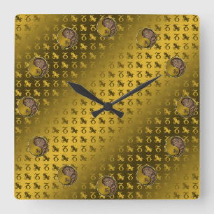 Capricorn the Seagoat Square Wall Clock