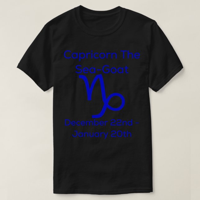 Capricorn The SeaGoat Zodiac T-Shirt (Design Front)
