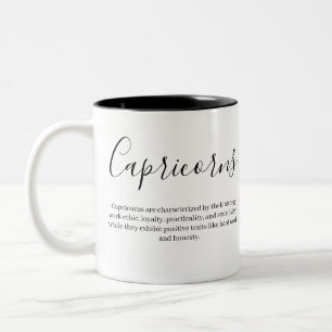 Capricorn Traits and Zodiac Sign Two-Tone Coffee Mug
