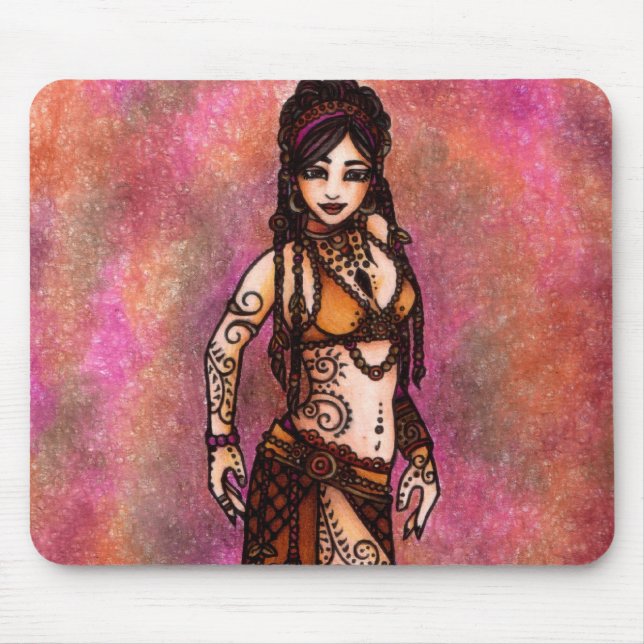 Capricorn Tribal Belly Dancer Mouse Pad (Front)