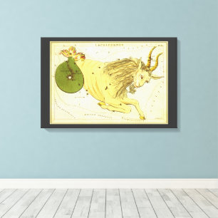 Capricorn Vintage Constellation, Urania's Mirror Canvas Print