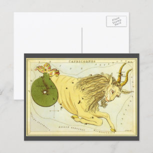 Capricorn Vintage Constellation, Urania's Mirror Postcard