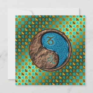 Capricorn & Water Dog Card