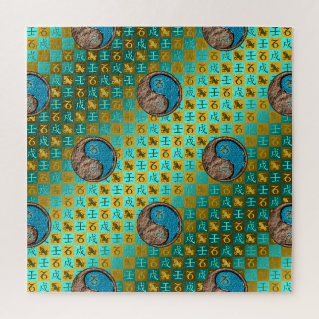Capricorn & Water Dog Jigsaw Puzzle (Vertical)