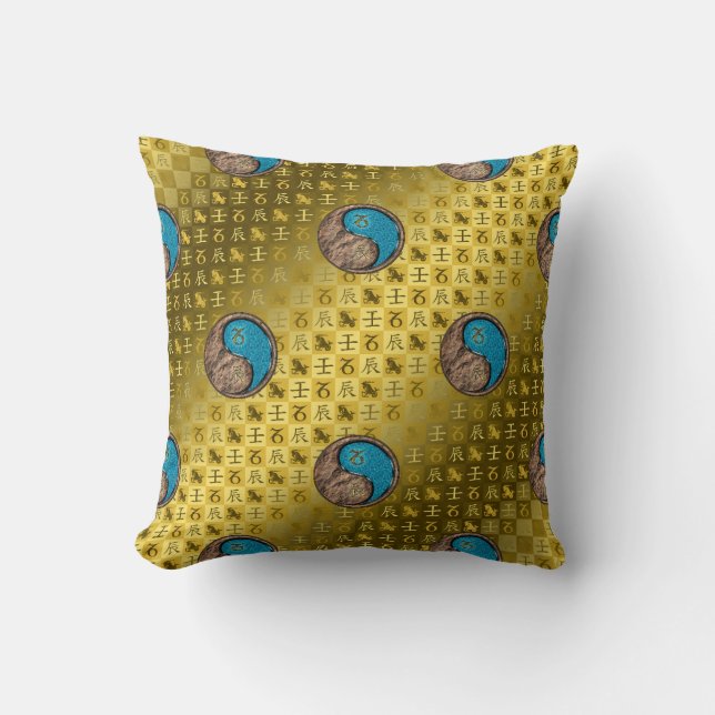 Capricorn & Water Dragon Cushion (Front)