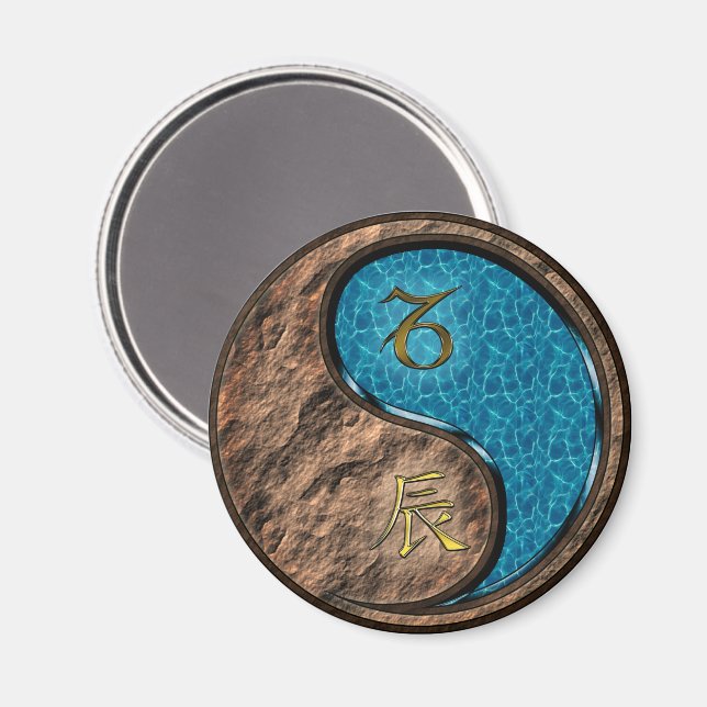 Capricorn & Water Dragon Magnet (Front/Back)