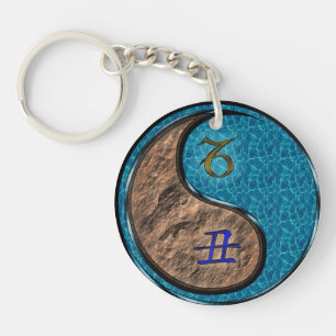 Capricorn & Water Ox Key Ring