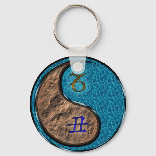 Capricorn & Water Ox Key Ring