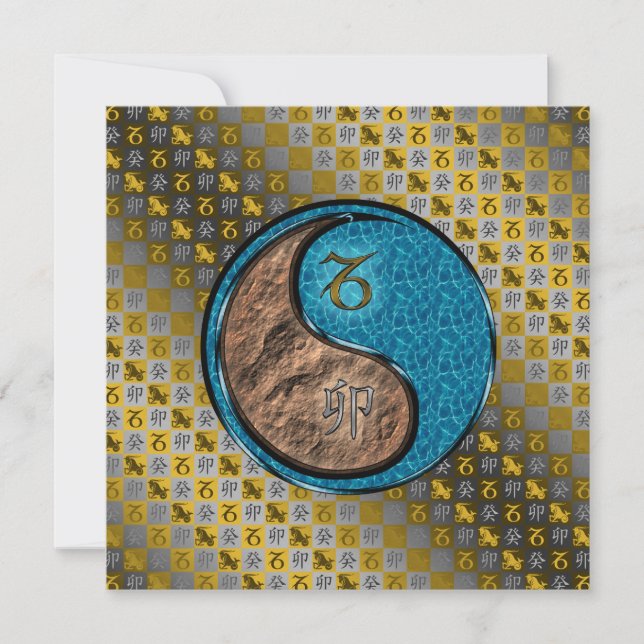 Capricorn & Water Rabbit Card (Front)