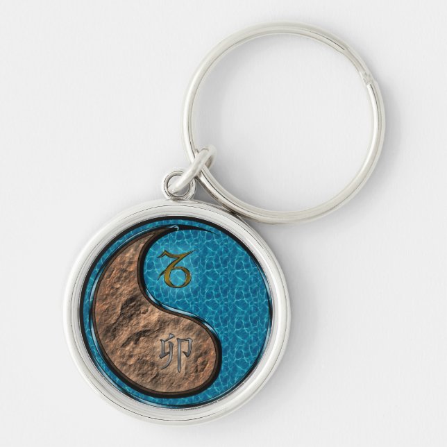 Capricorn & Water Rabbit Key Ring (Front)