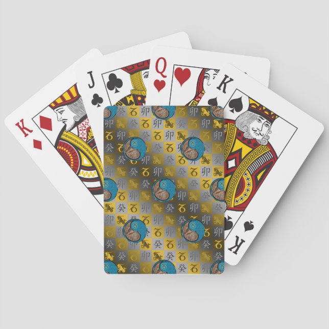 Capricorn & Water Rabbit Playing Cards (Back)