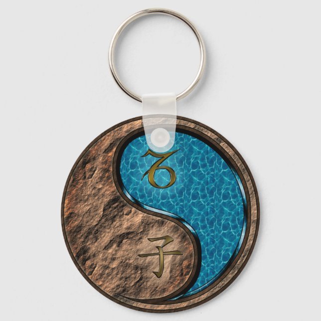 Capricorn & Water Rat Key Ring (Front)