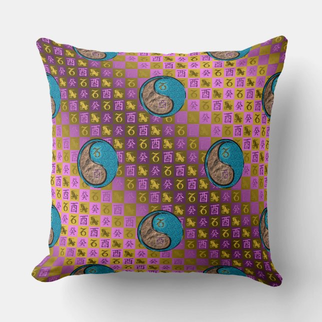 Capricorn & Water Rooster Cushion (Front)