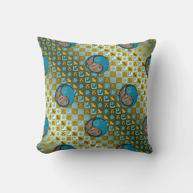 Capricorn & Water Snake Cushion (Front)