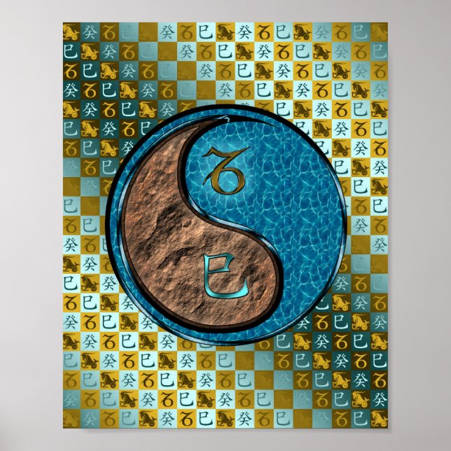 Capricorn & Water Snake Poster (Front)