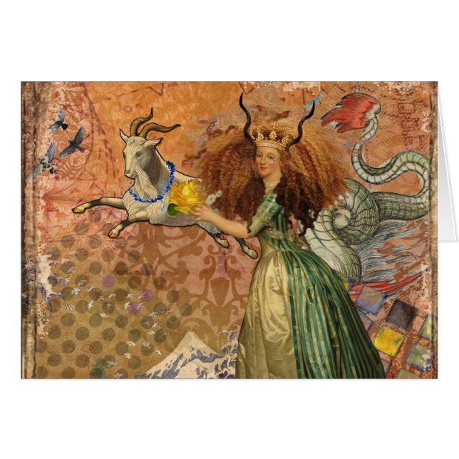 Capricorn Woman Goat Whimsical Fun (Front Horizontal)