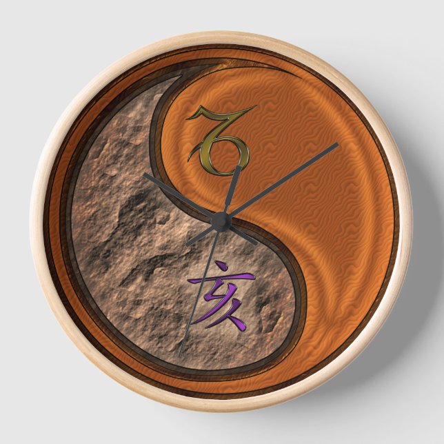 Capricorn & Wood Boar Clock (Front)