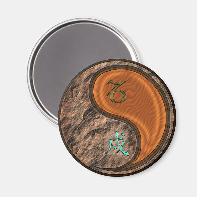 Capricorn & Wood Dog Magnet (Front/Back)