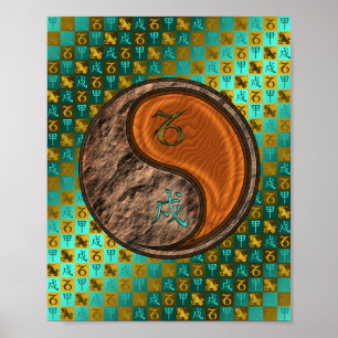 Capricorn & Wood Dog Poster