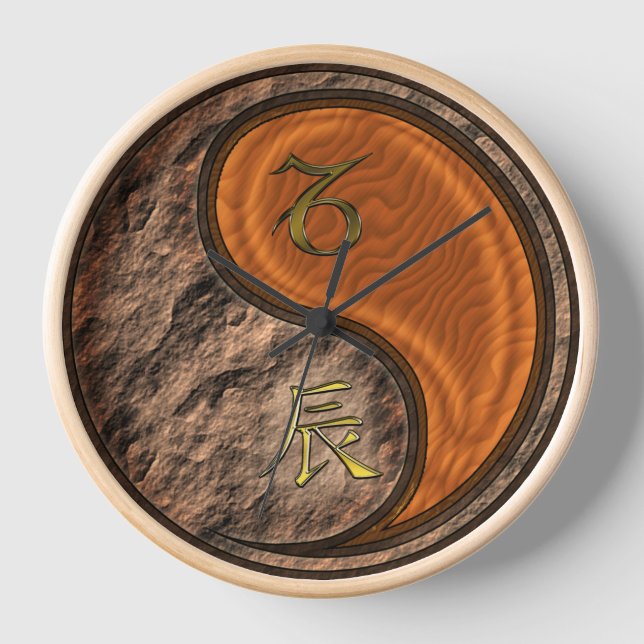 Capricorn & Wood Dragon Clock (Front)