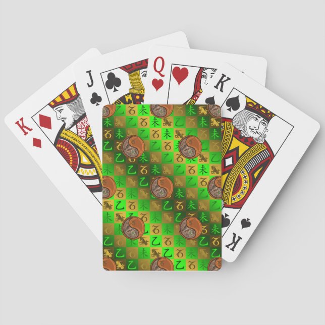 Capricorn & Wood Goat Playing Cards (Back)