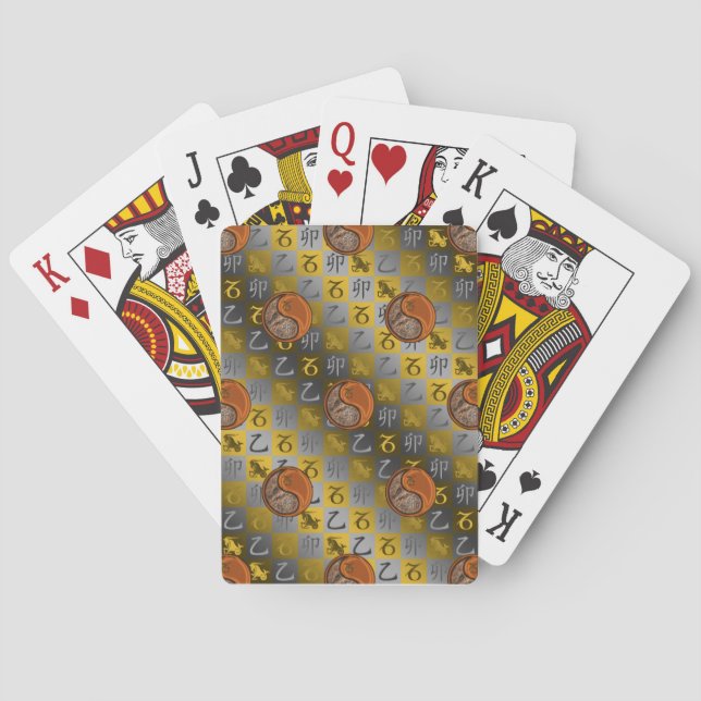 Capricorn & Wood Rabbit Playing Cards (Back)