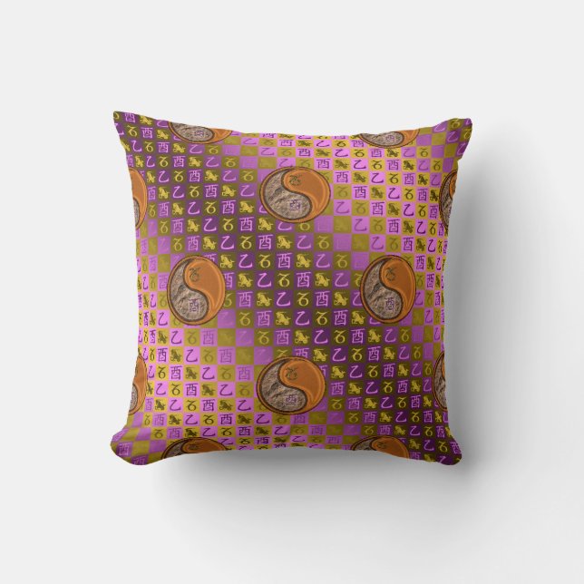 Capricorn & Wood Rooster Cushion (Front)