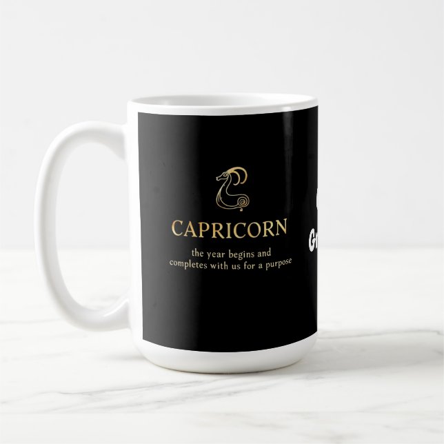Capricorn Year Begins & Ends With Us Customisable Coffee Mug (Left)