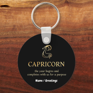 Capricorn Year Begins & Ends With Us Customisable Key Ring