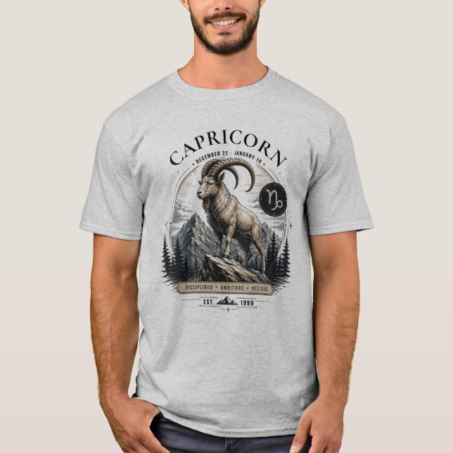 Capricorn Zodiac Animal Shirt (Front)
