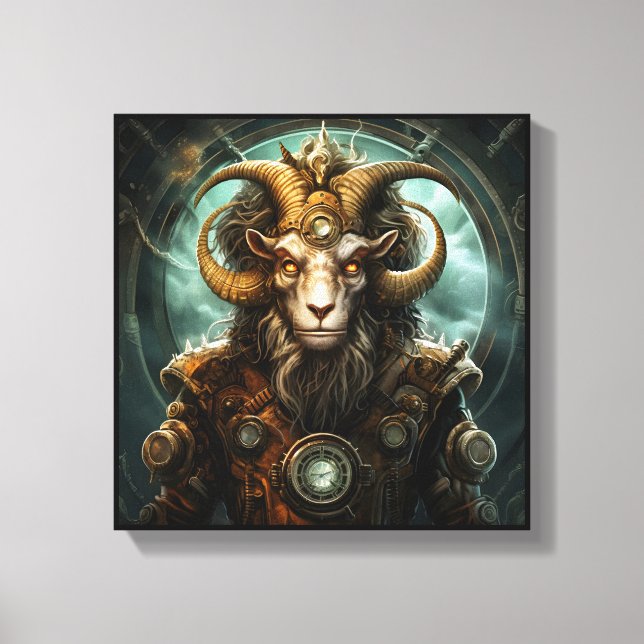 Capricorn Zodiac Art Canvas Print (Front)
