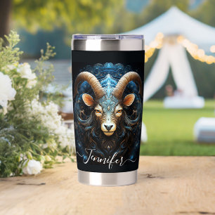 Capricorn Zodiac Art for December 22–January 19 Insulated Tumbler
