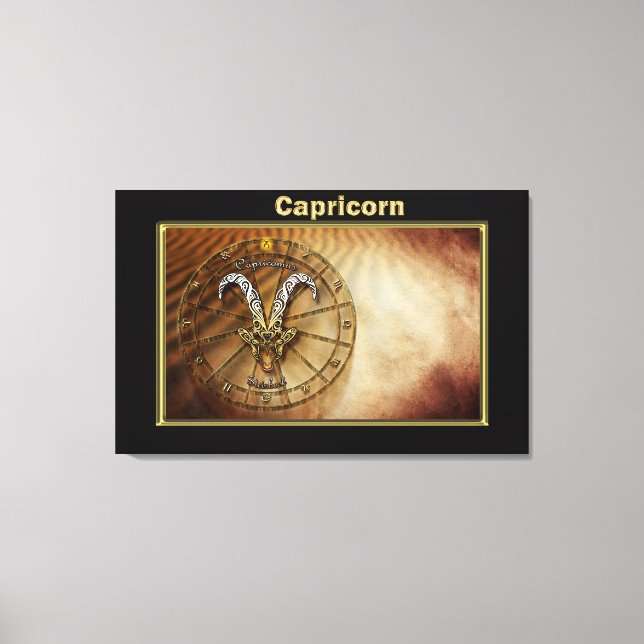 Capricorn Zodiac Astrology design Canvas Print (Front)