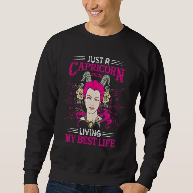 Capricorn Zodiac Birth Sign Sweatshirt (Front)